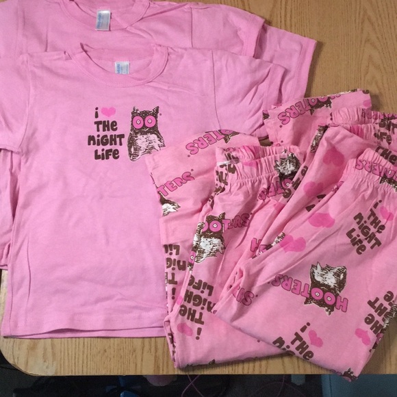 New Toddler Girls 2PC PINK T-SHIRT/PANTS PAJAMA SET Small/2T Medium/3T Large/4T - Picture 6 of 7